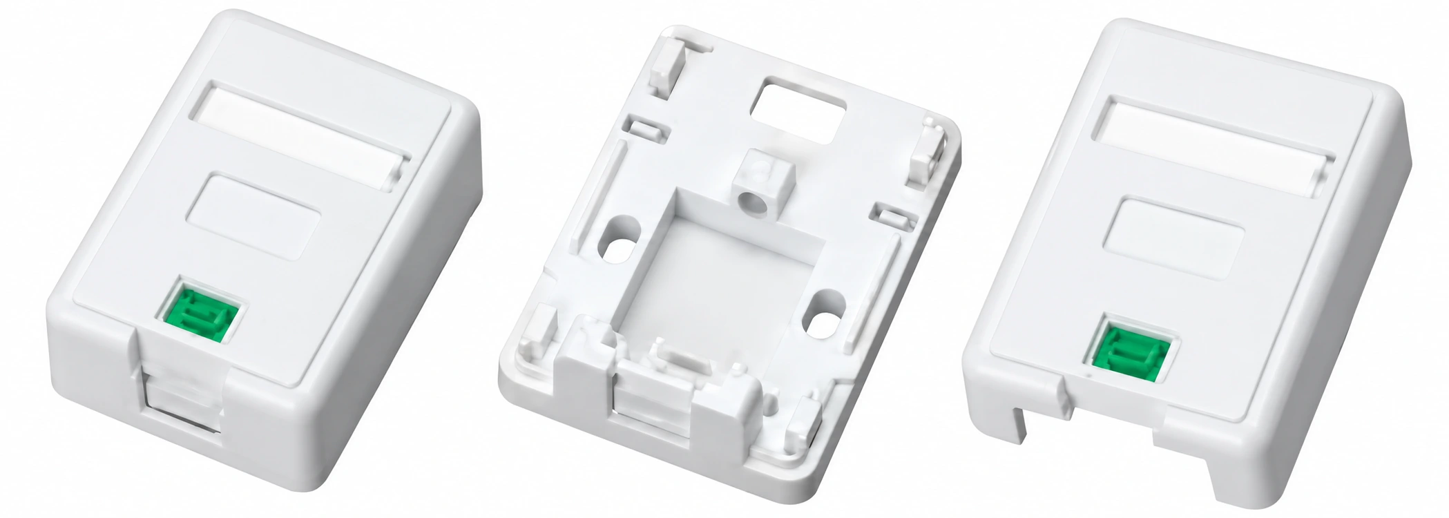 Qixiang single-port keystone surface mount box with separate base and cover